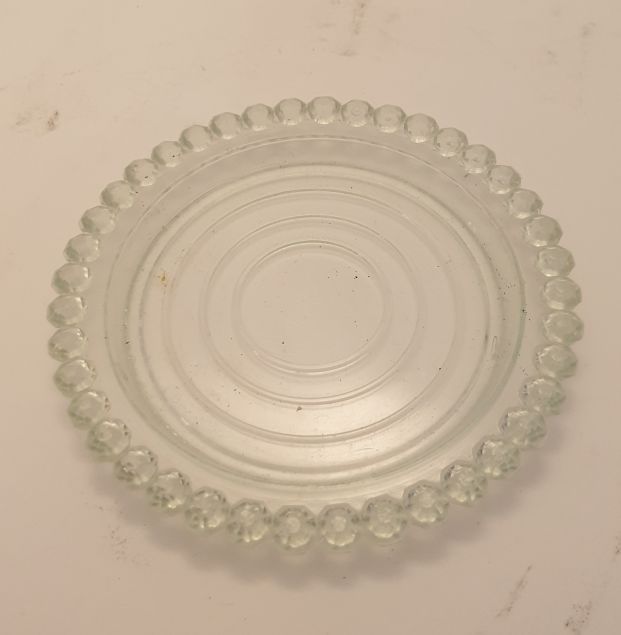 Glass coaster plastic retro light green