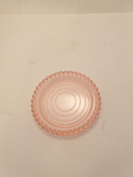 Glass coaster plastic retro pink
