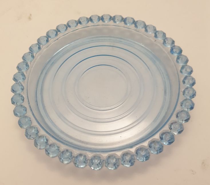Glasunderlägg plast retro blått