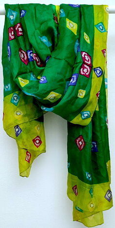 Marinda grön silkescarf XL