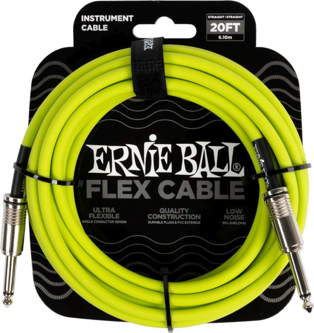 Ernie Ball 6419 instrumentkabel 6m - Grön