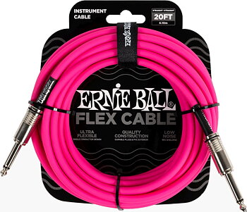 Ernie Ball 6418 instrumentkabel 6m - Rosa
