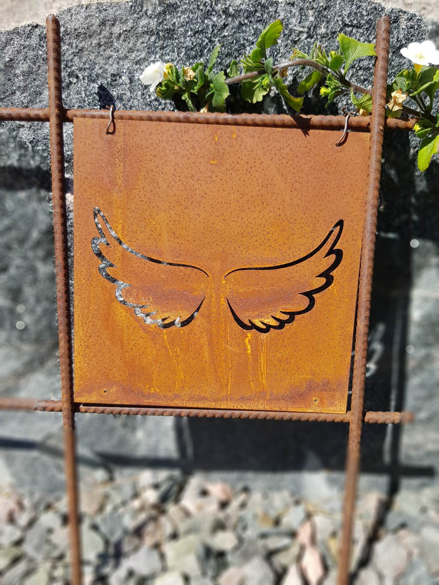 Trädgårdsskylt - Änglavingar