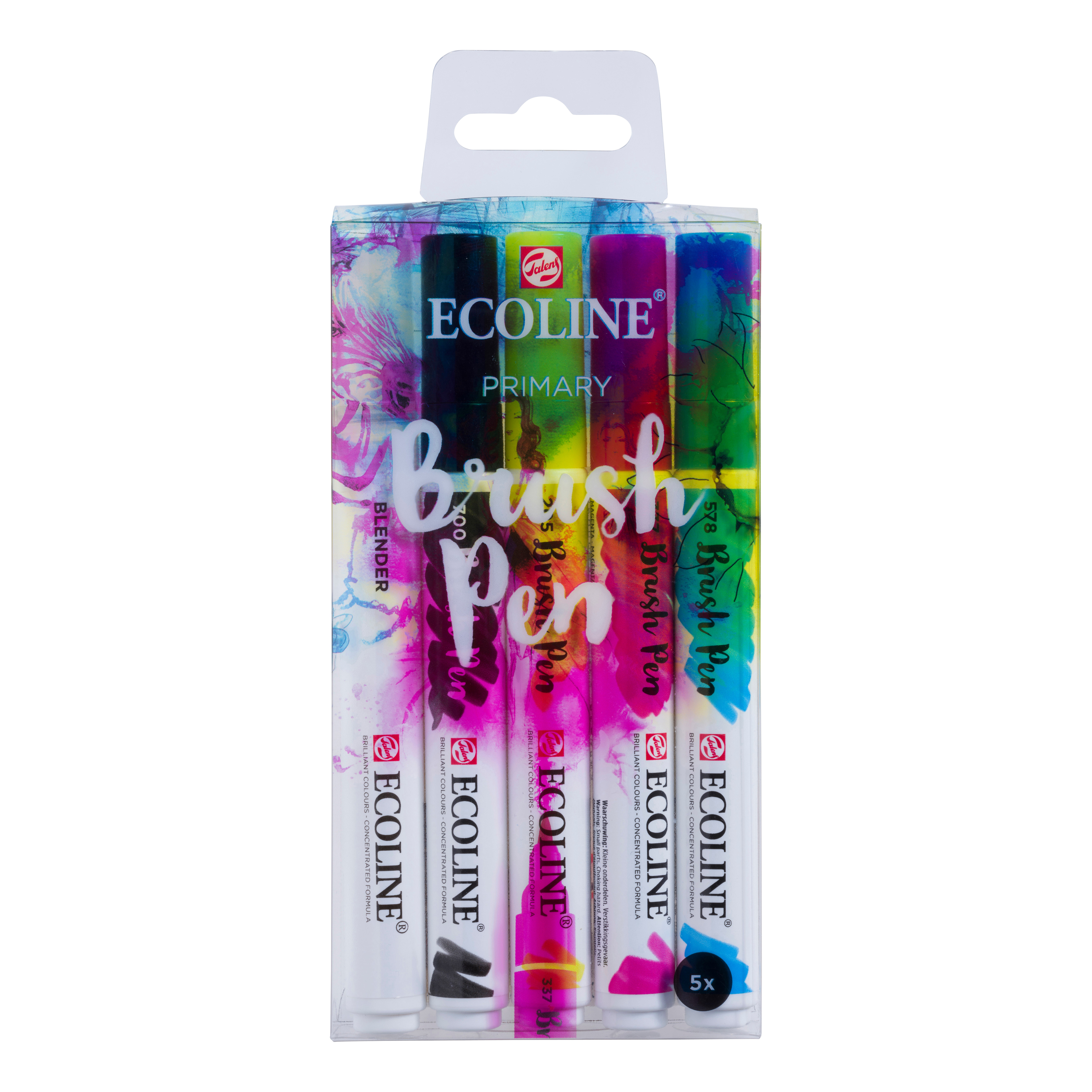 Talens Ecoline Brush Pen set 5 Primary