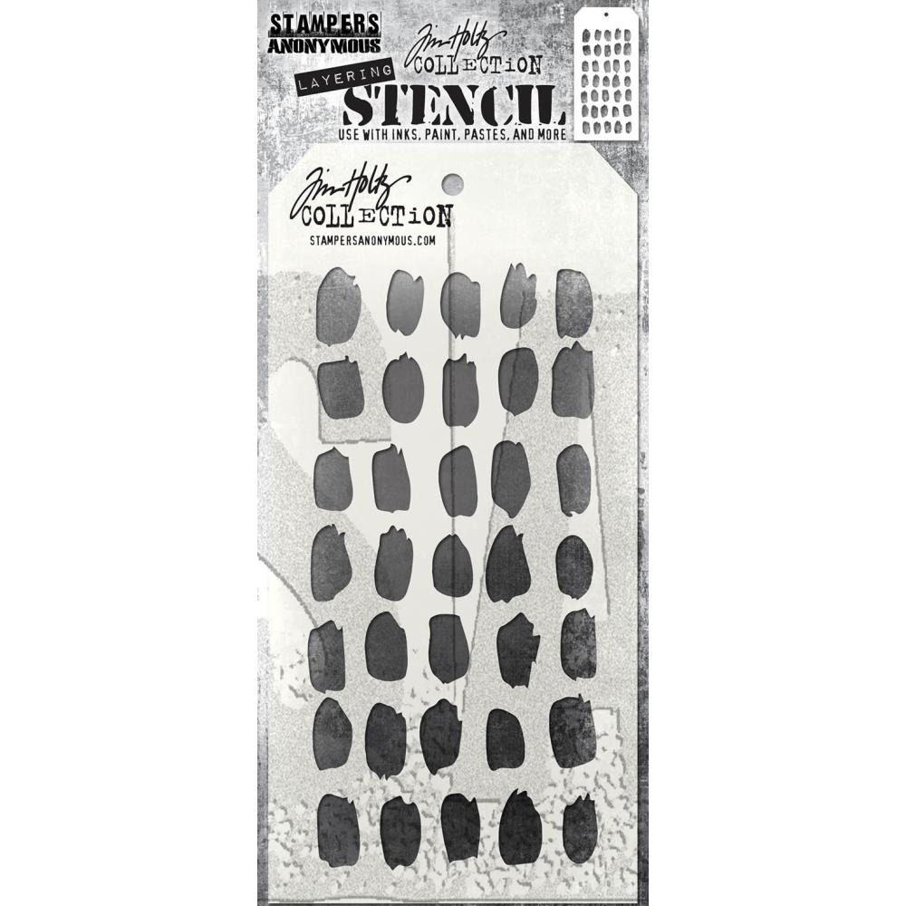 Tim Holtz - Layering Stencil - Brush Mark - Pyssloteket