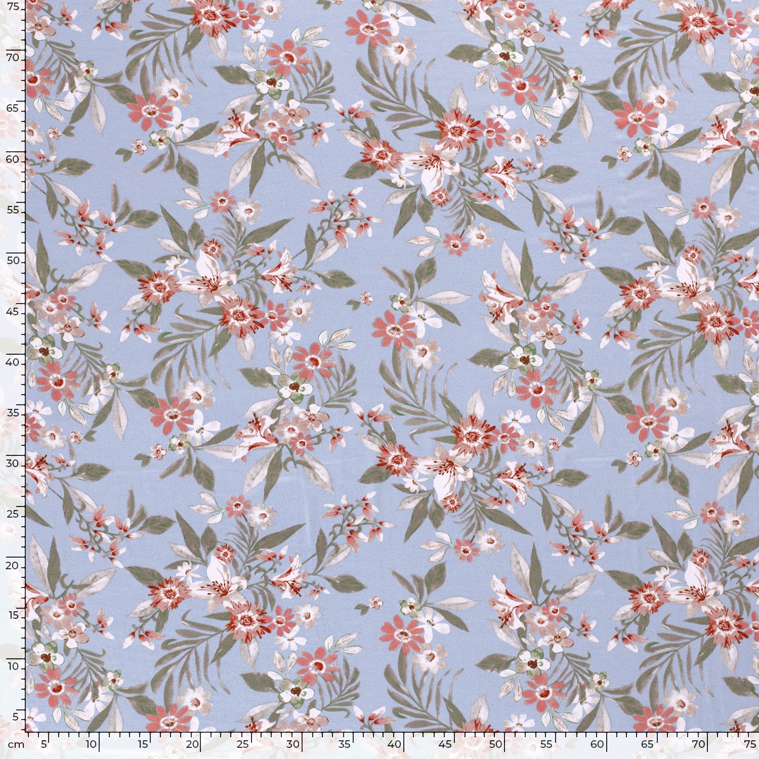 VISCOSE JERSEY - FLORALS LIGHT BLUE - 3