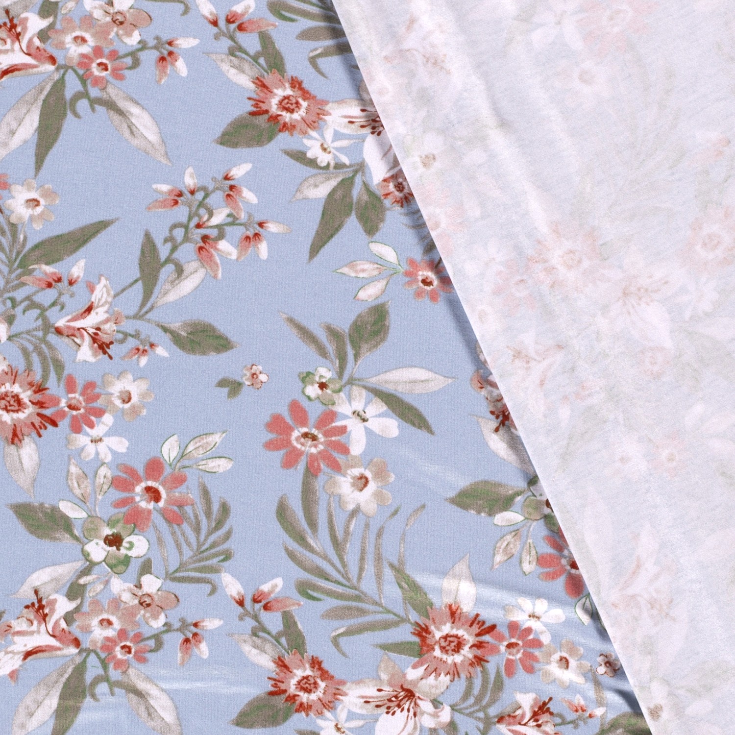VISCOSE JERSEY - FLORALS LIGHT BLUE - 2