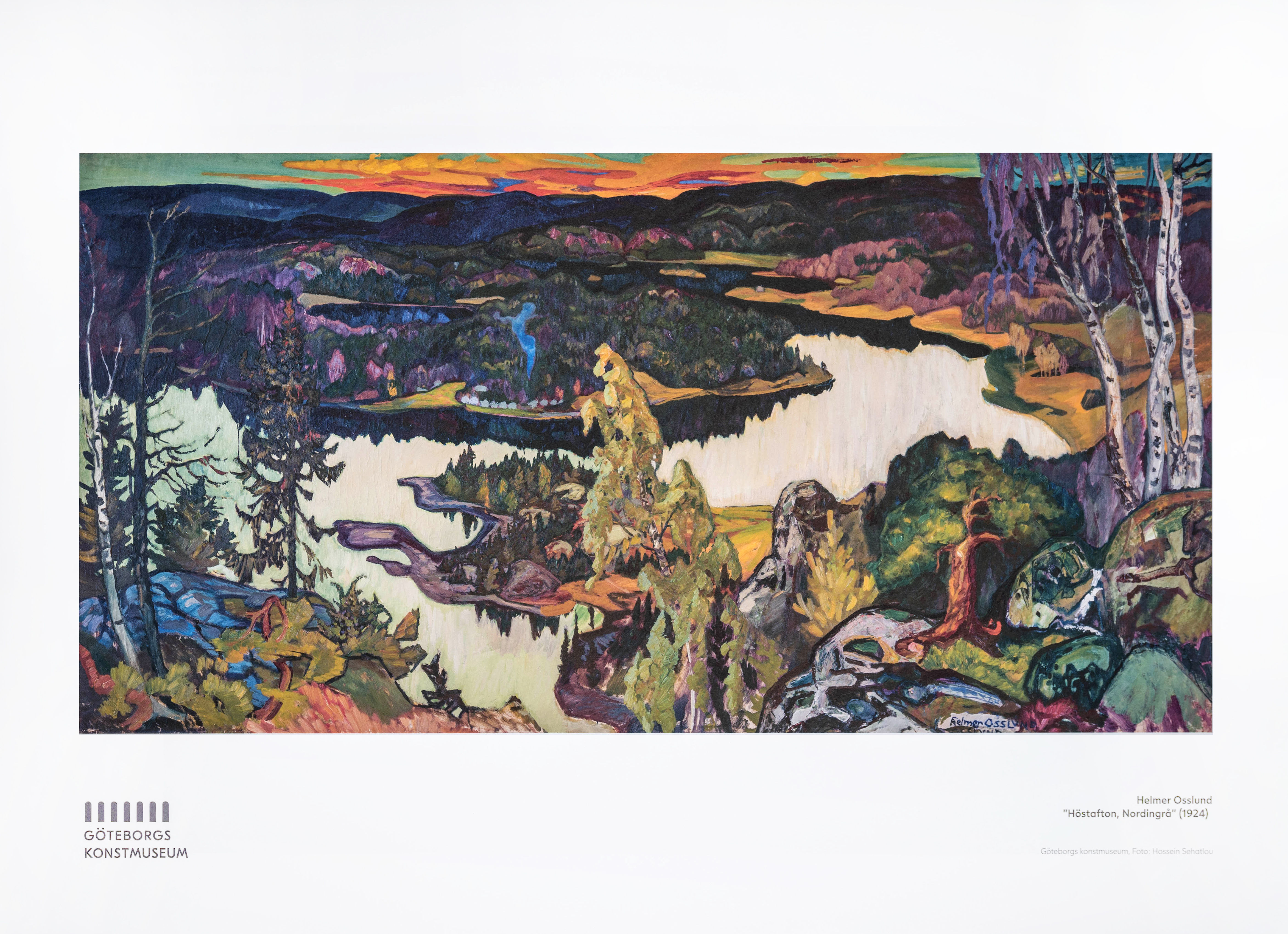 Affisch, Helmer Osslund, Höstafton, Nordingrå 