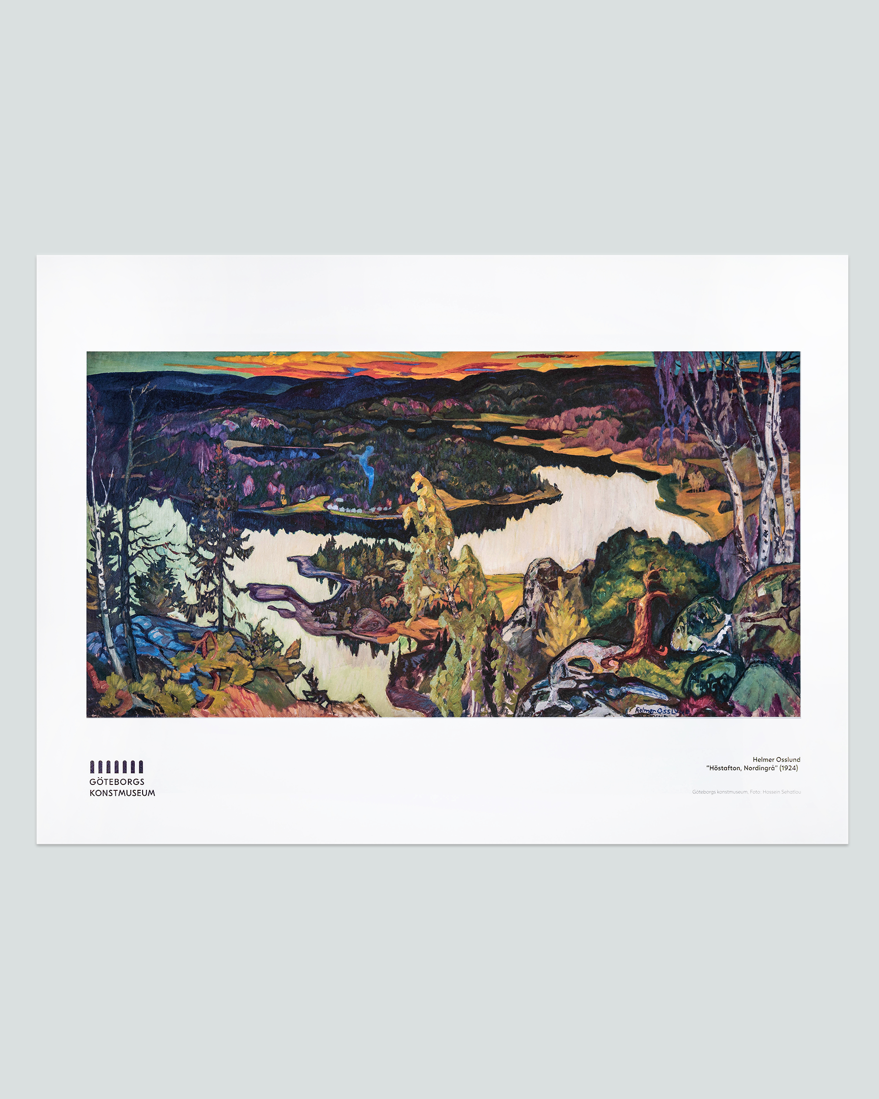 Affisch, Helmer Osslund, Höstafton, Nordingrå 
