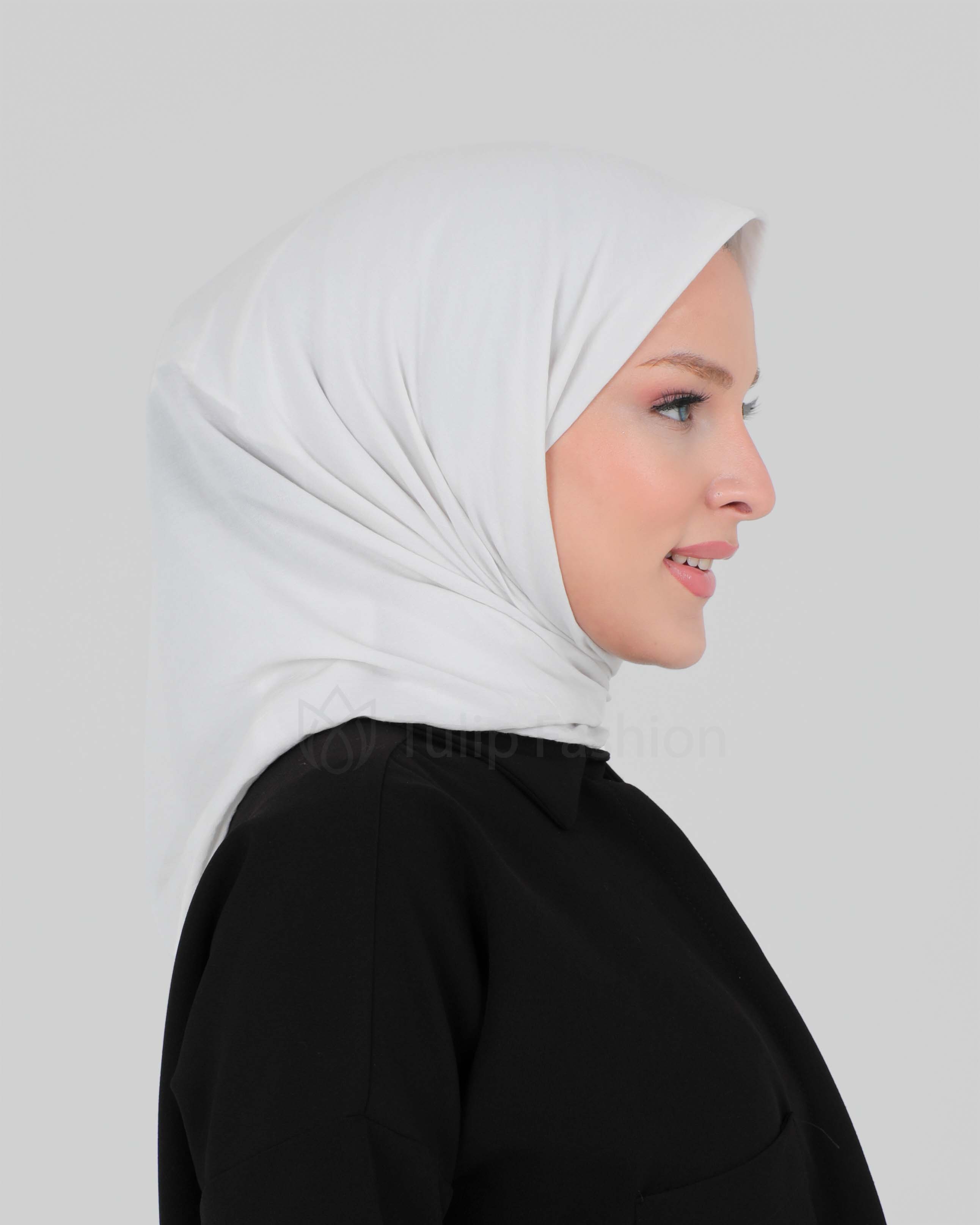 Hijab - Square cotton roma - Off-White - 4