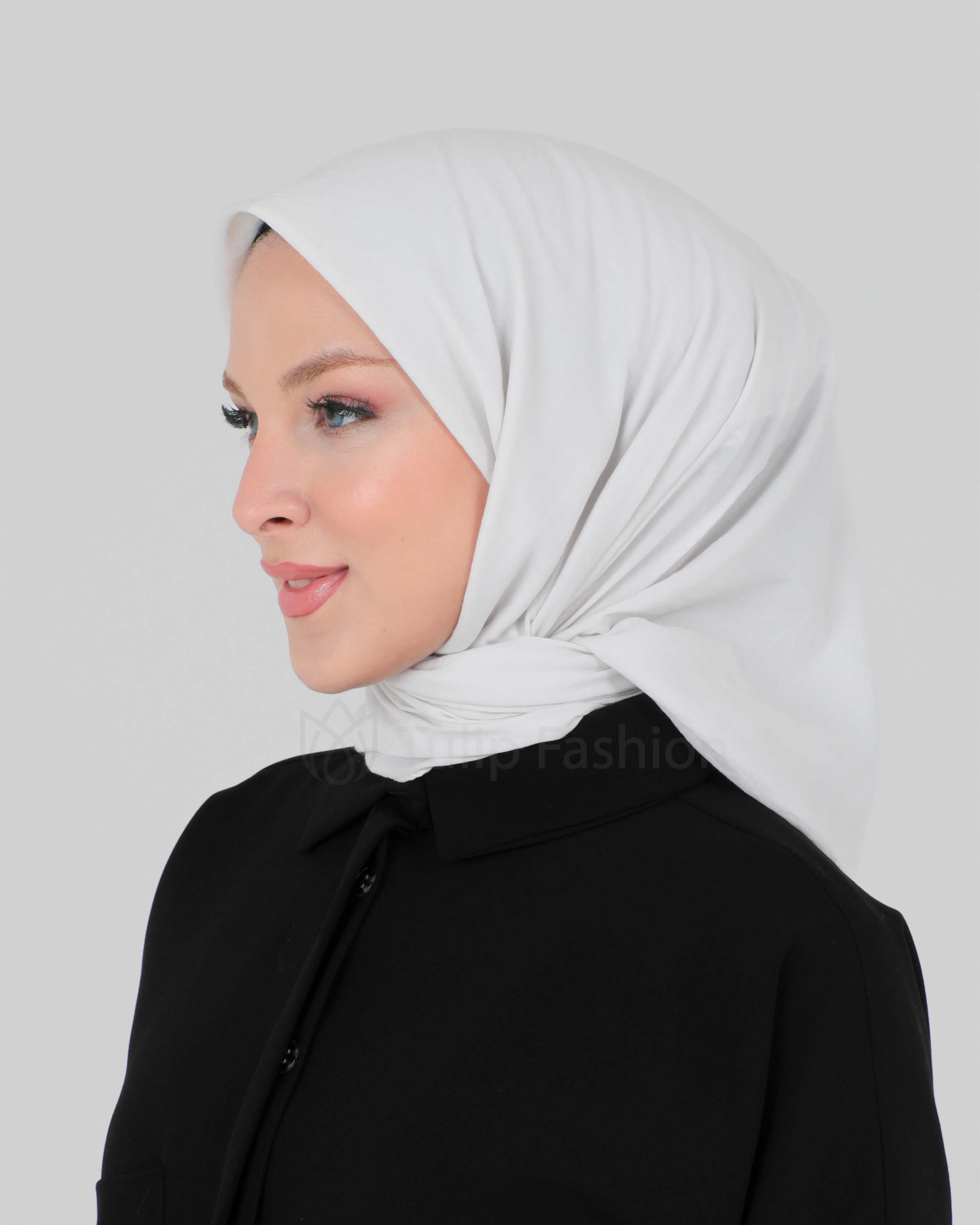 Hijab - Square cotton roma - Off-White - 3