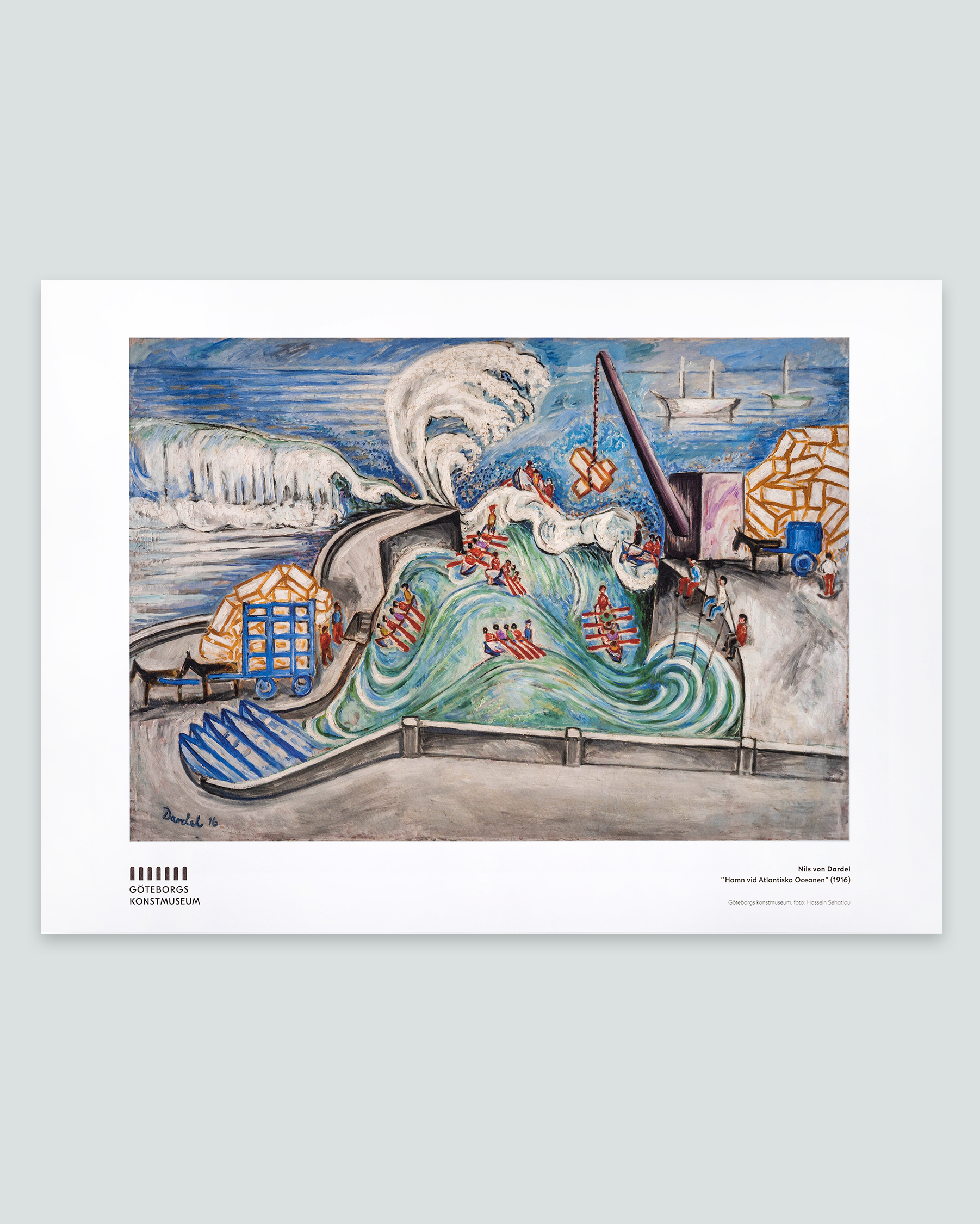 Affisch, Nils von Dardel, Hamn vid Atlantiska Oceanen