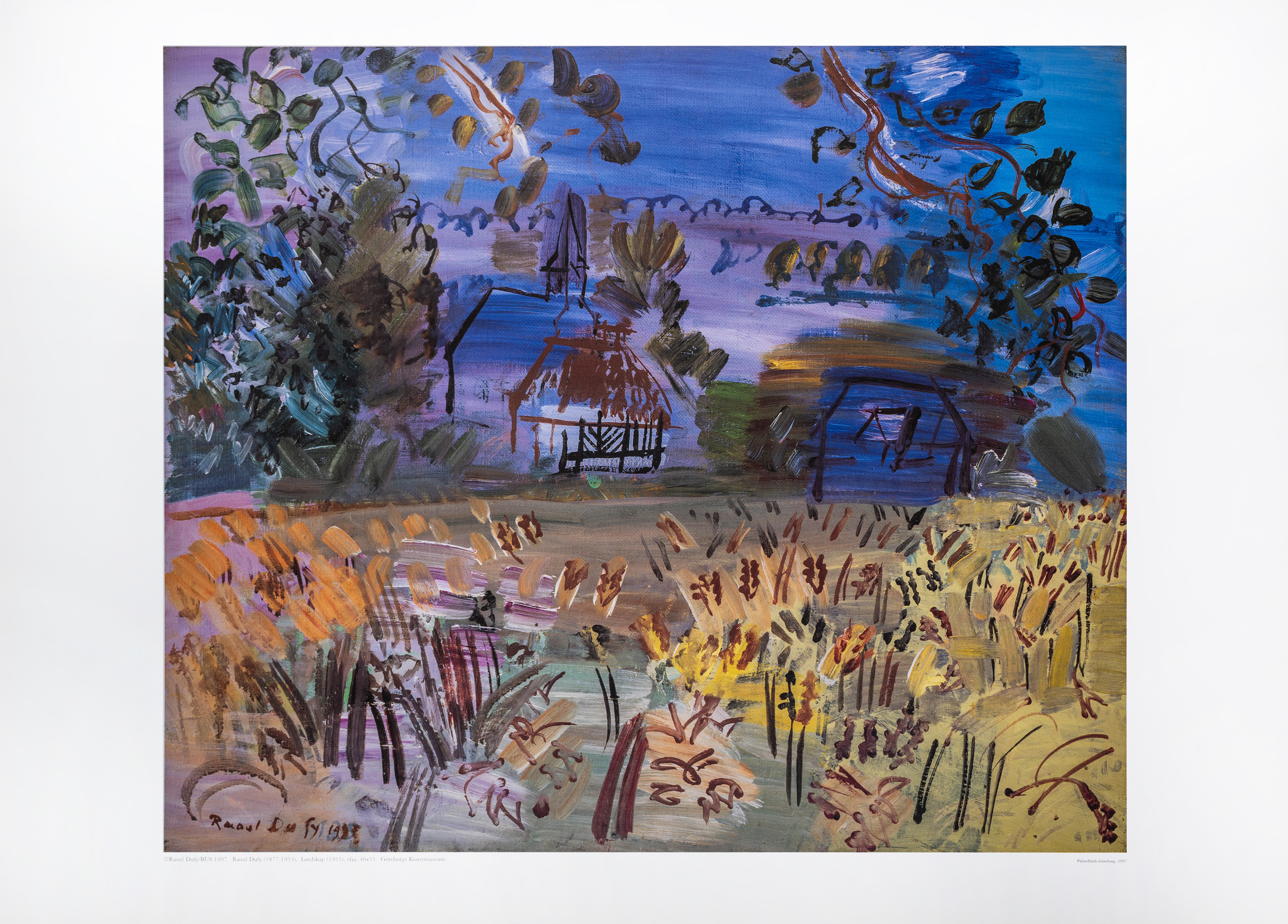 Affisch, Raoul Dufy, Landskap