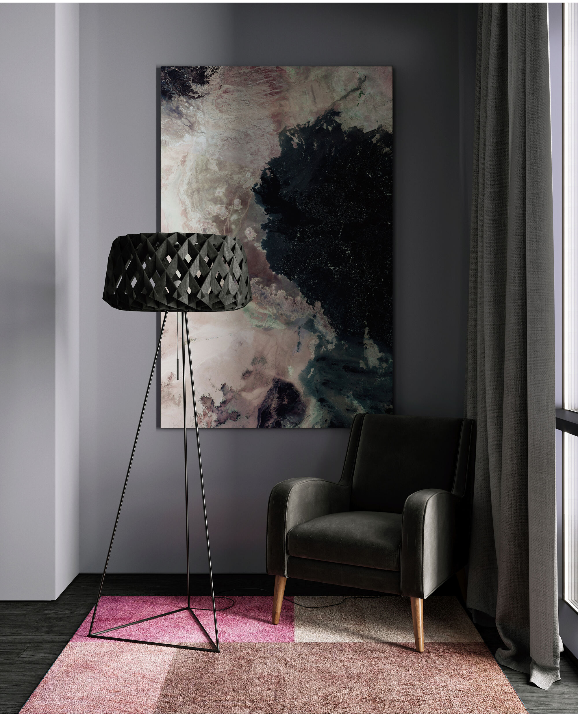Pilke golv lampa - björk, vit, svart - 9