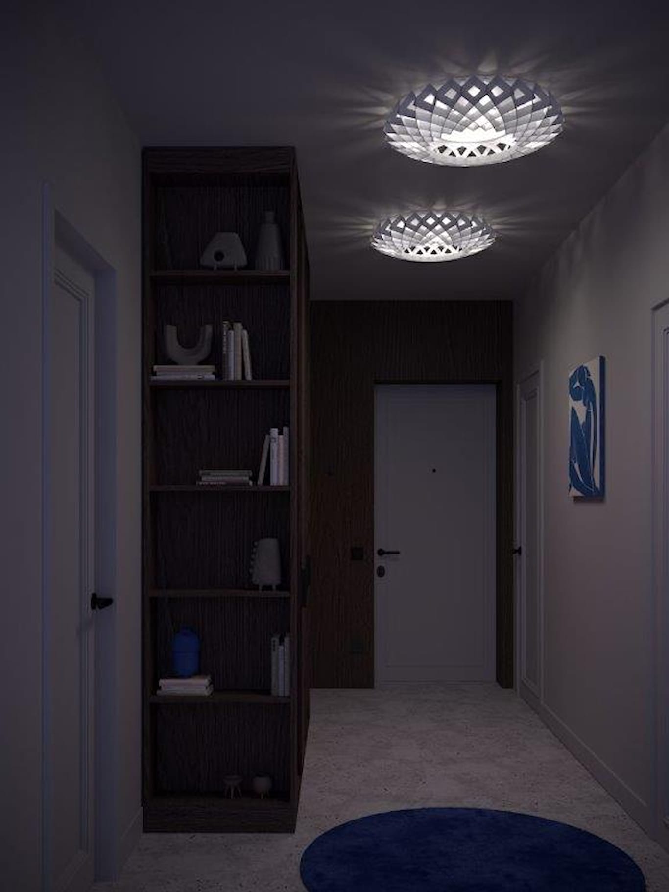 Pilke Signature P65 Plafond, Vit, svart och björk färgade - 5