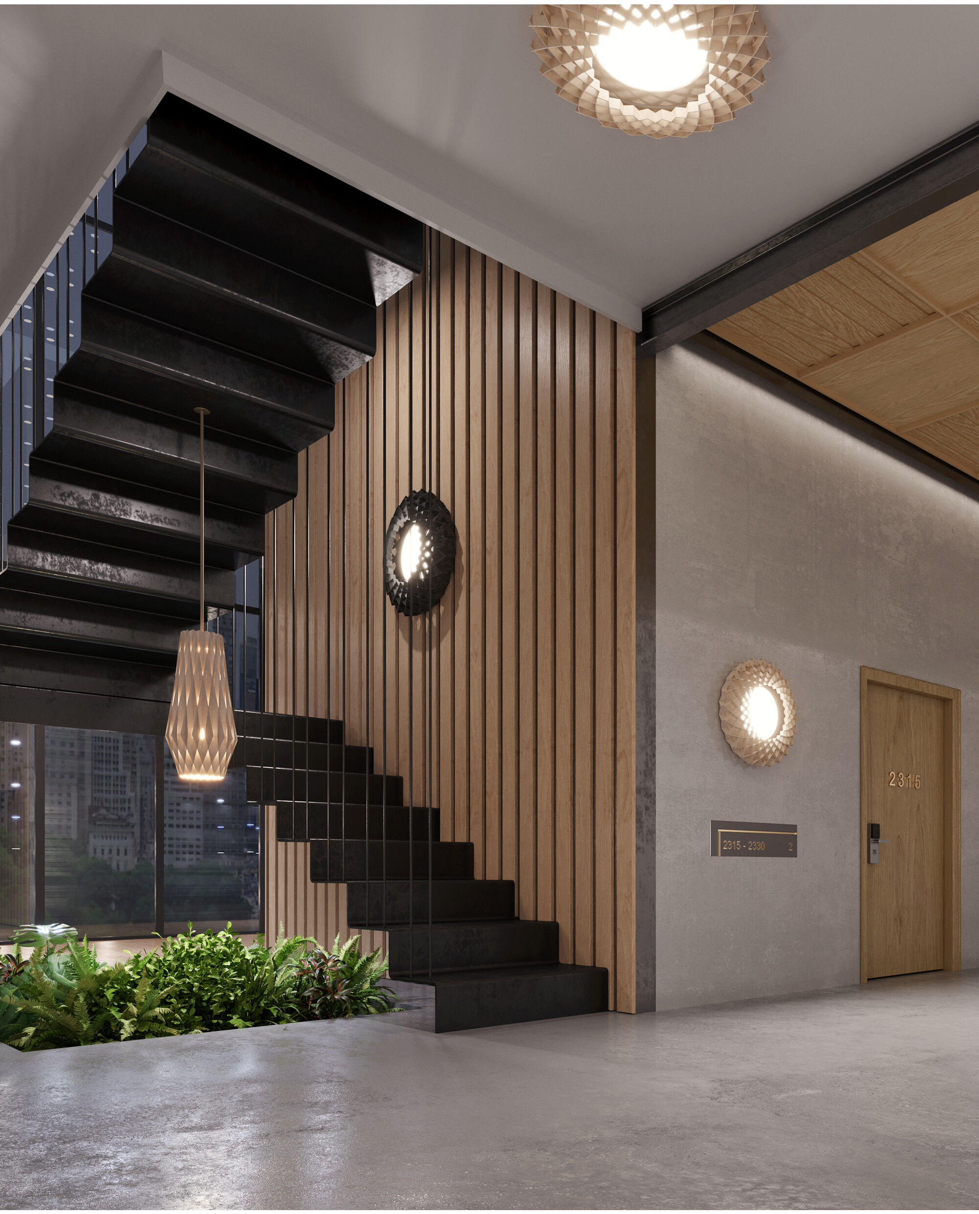 Pilke Signature P65 Plafond, Vit, svart och björk färgade - 6