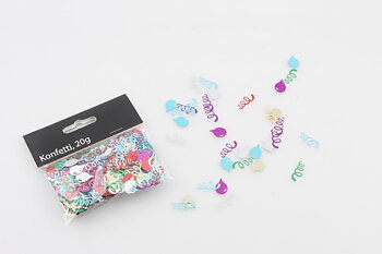 Konfetti 20 gram, Ballonger och curls