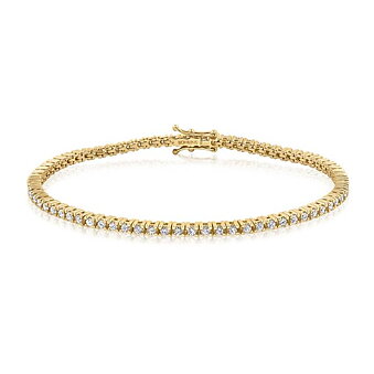 TENNIS ARMBÅND 4.64CT GULD