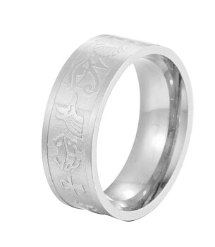Egyptiska Hieroglyfer Ring  i Rostfritt Stål 