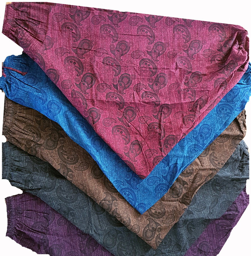  Haremsbyxor - Baggy - Paisley Mönster med Djupt Häng - 6