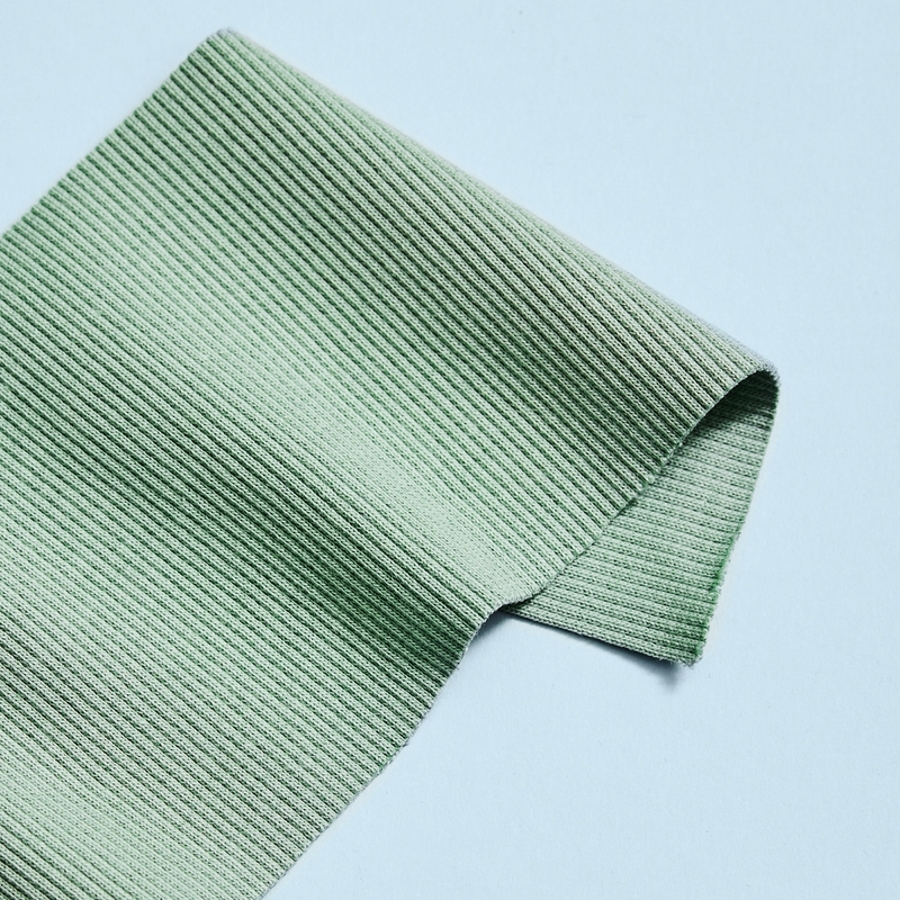 RIBBED CUFF/JERSEY - DUSTY GREEN