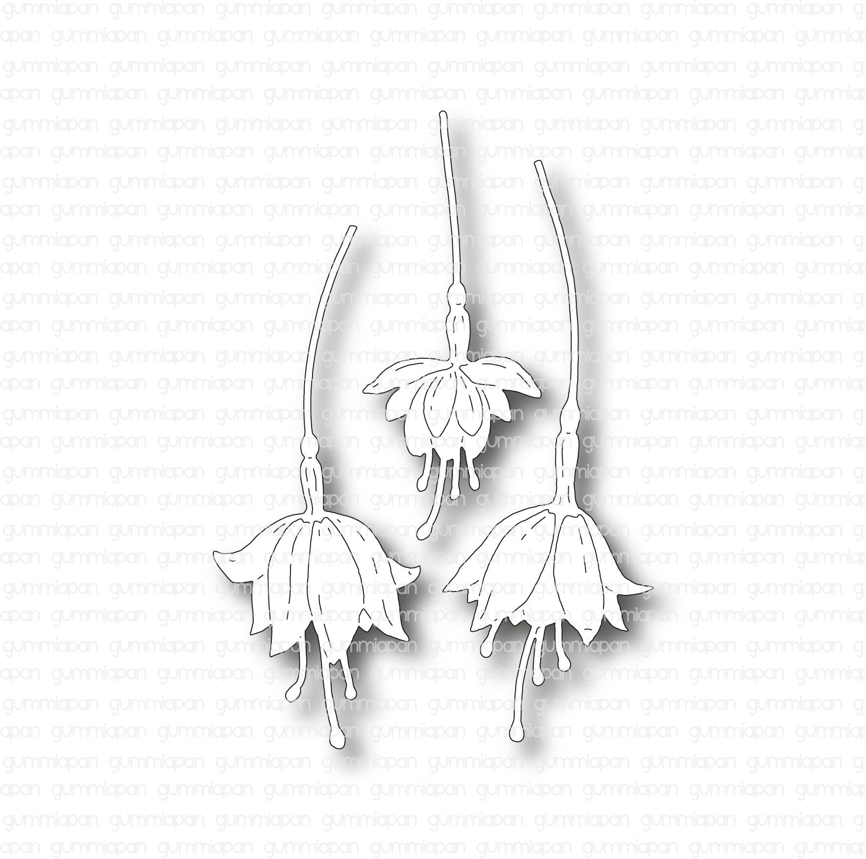 Gummiapan dies - Fuchsia blommor