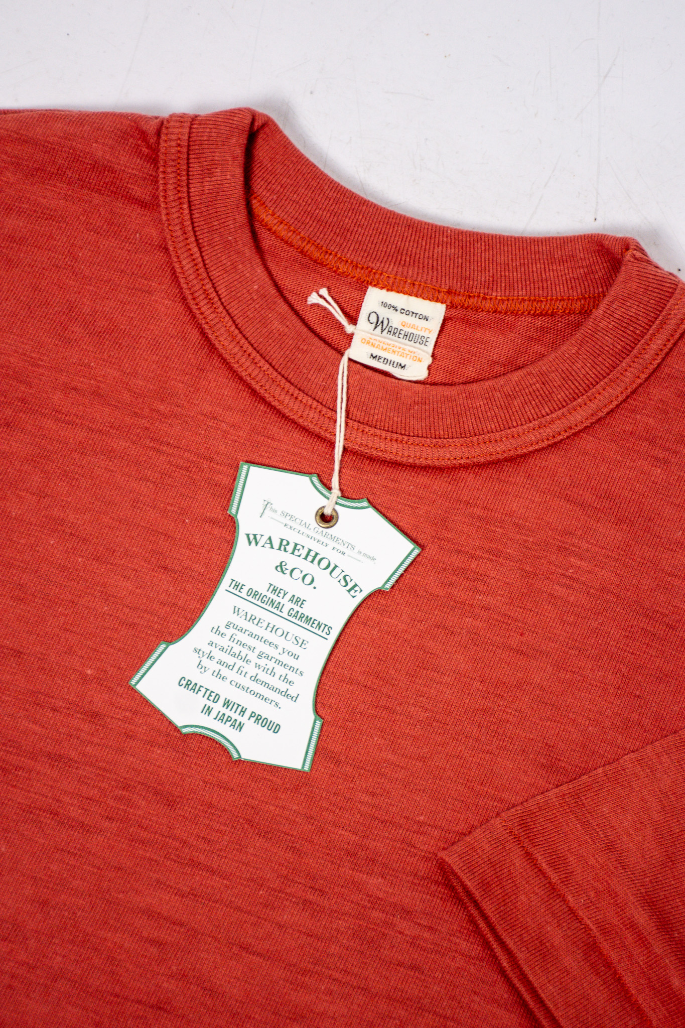 Warehouse & Co - 4601 Crew Neck T-shirt Salmon - 3