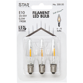 Pære LED E10 0,1-0,5W 23-55V