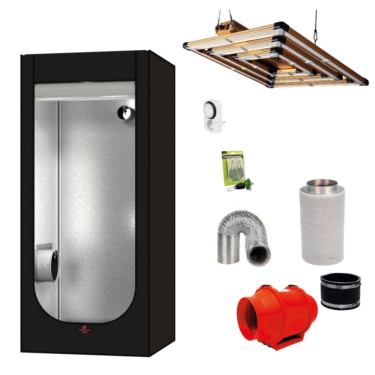 SJ HydroShoot 100 - 300W LED paket 100x100x200cm