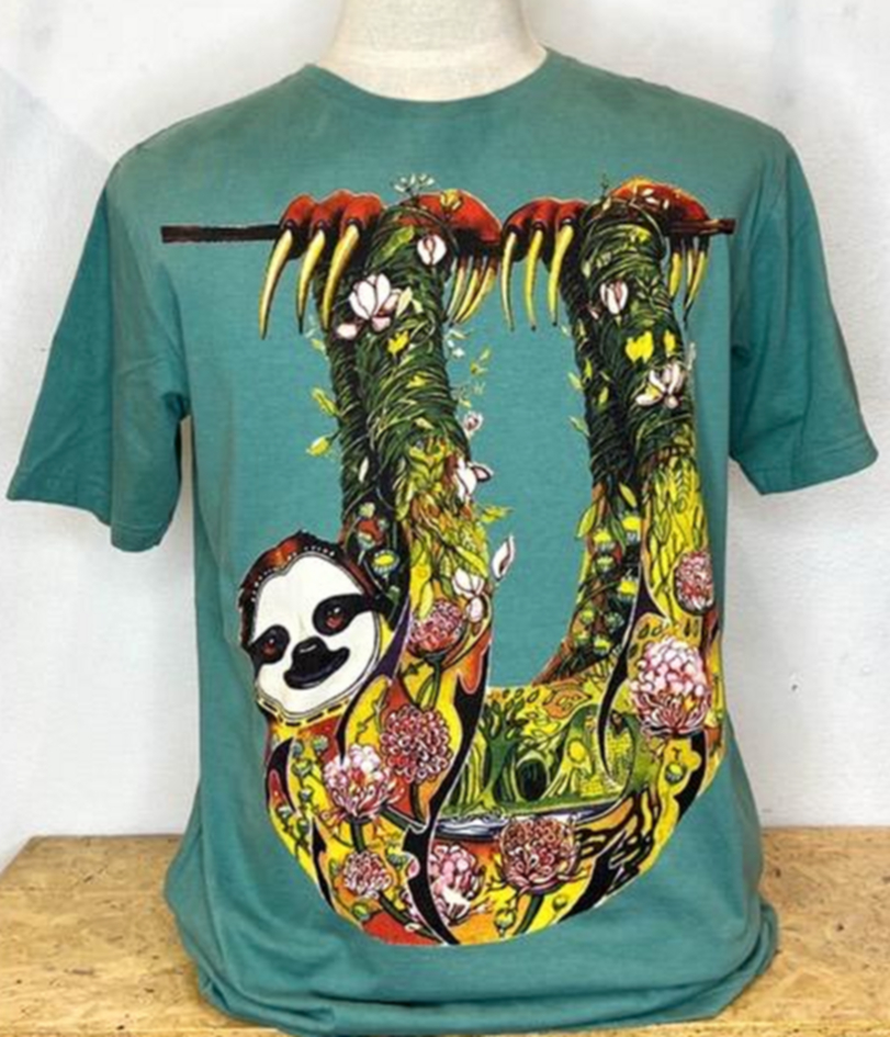 Tree Life T-shirt  - Rengbågs Sloth ( Sengångare )  - 3