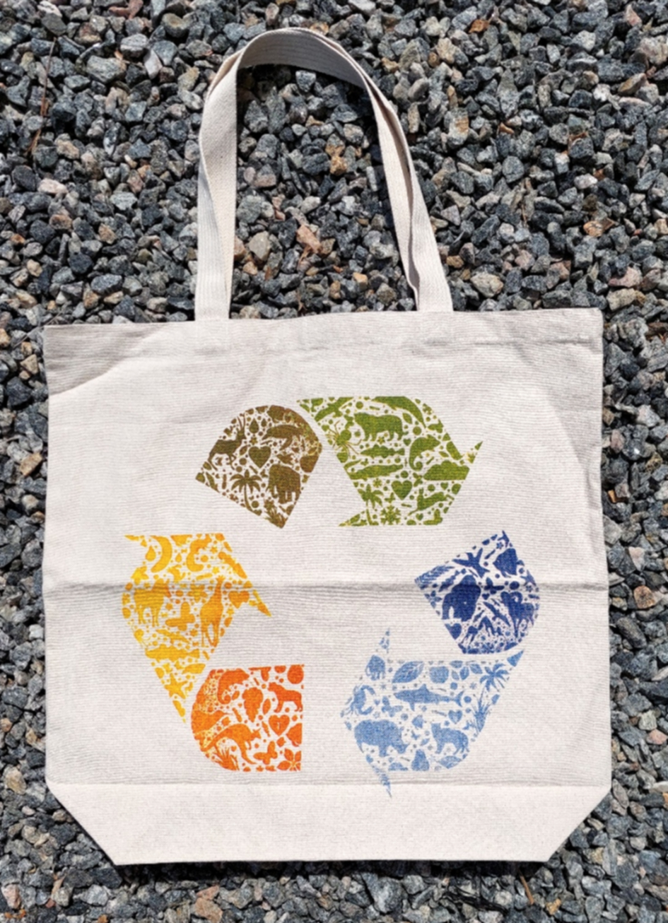 Tree Life Rå Bomull Väska - Rainbow Recyle