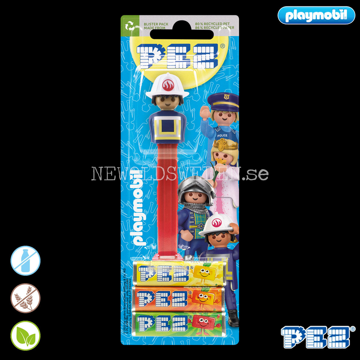 PEZ Dispenser FIREFIGHTER + Candy - PLAYMOBIL - PE19 - 2