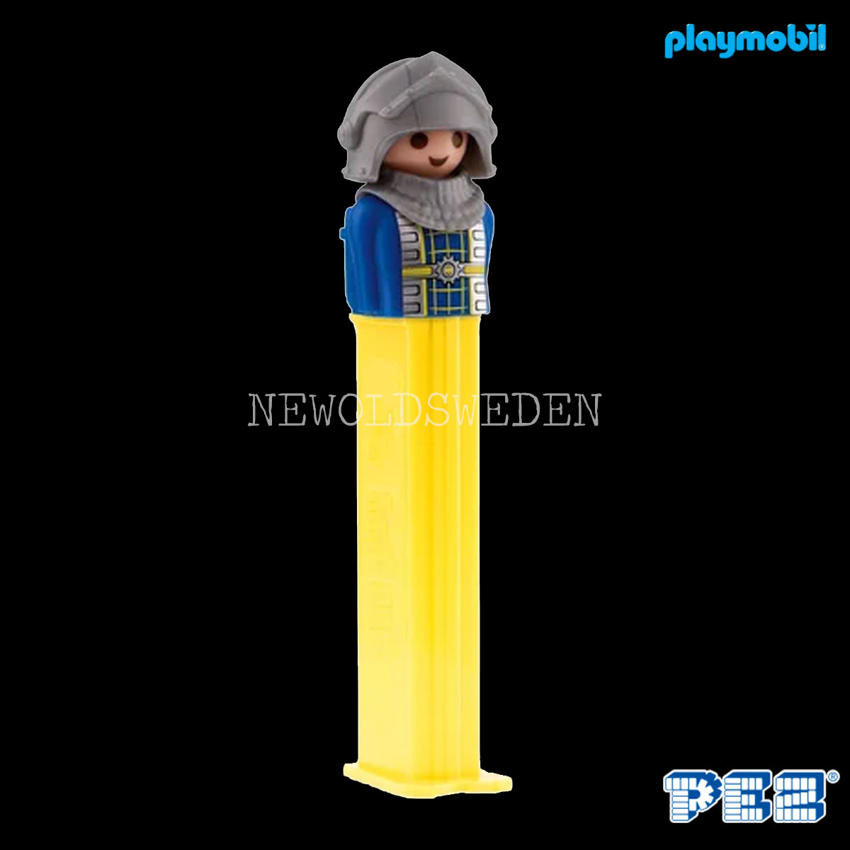 PEZ Dispenser KNIGHT + Godis PLAYMOBIL Samlarfigur Bf. 20250130