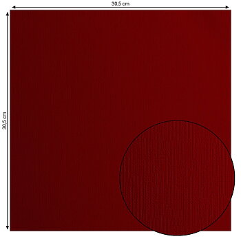 Florence - Cardstock paper texture 12x12 - Ruby