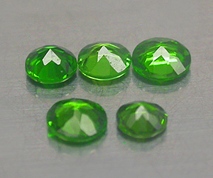 5 piezas de piedras preciosas redondas de diópsido de cromo genuinas naturales de alta calidad - 2