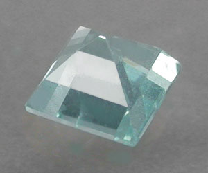 Impresionante piedra preciosa de apatita azul paraiba natural de corte cuadrado de 4,4 mm - 2