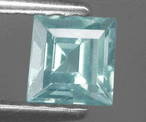Impresionante piedra preciosa de apatita azul paraiba natural de corte cuadrado de 4,4 mm - 3