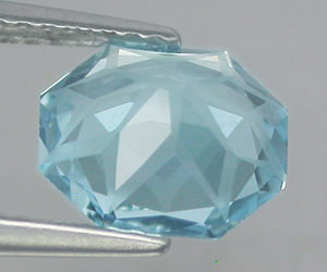 2,47 ct hermosa octágono corte genuino natural suiza topacio azul piedra preciosa - 2