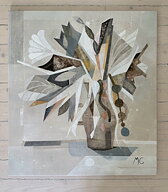 Såld! "Vårblommor 2" AKRYLTAVLA MÅLAD AV MARIA C BERNHARDSSON, ORGINAL