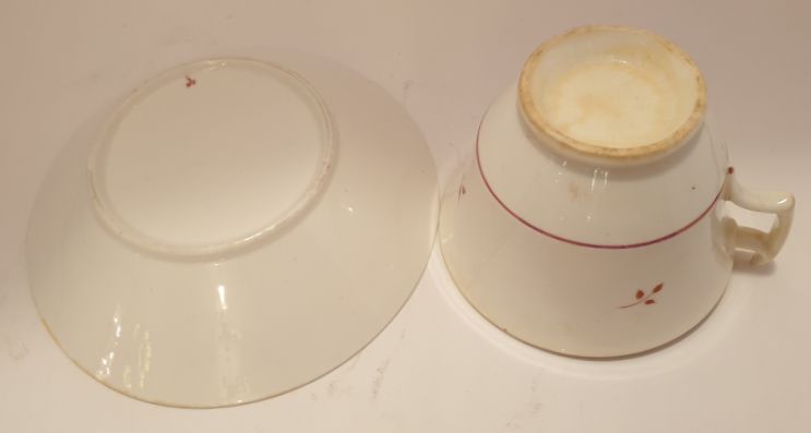 Cups with saucers 19th century lustre glaze 9 pcs. - 4