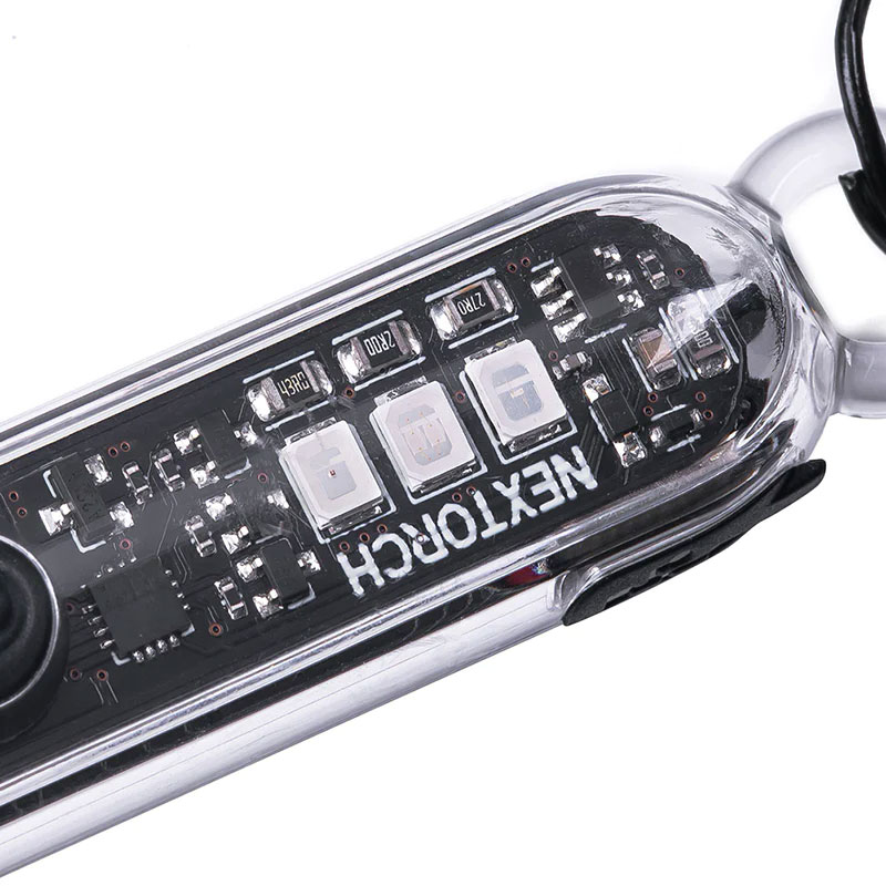 Nextorch K40 Nyckelringslampa 700lm Vit/Röd/Blå/UV Laddbar - 7