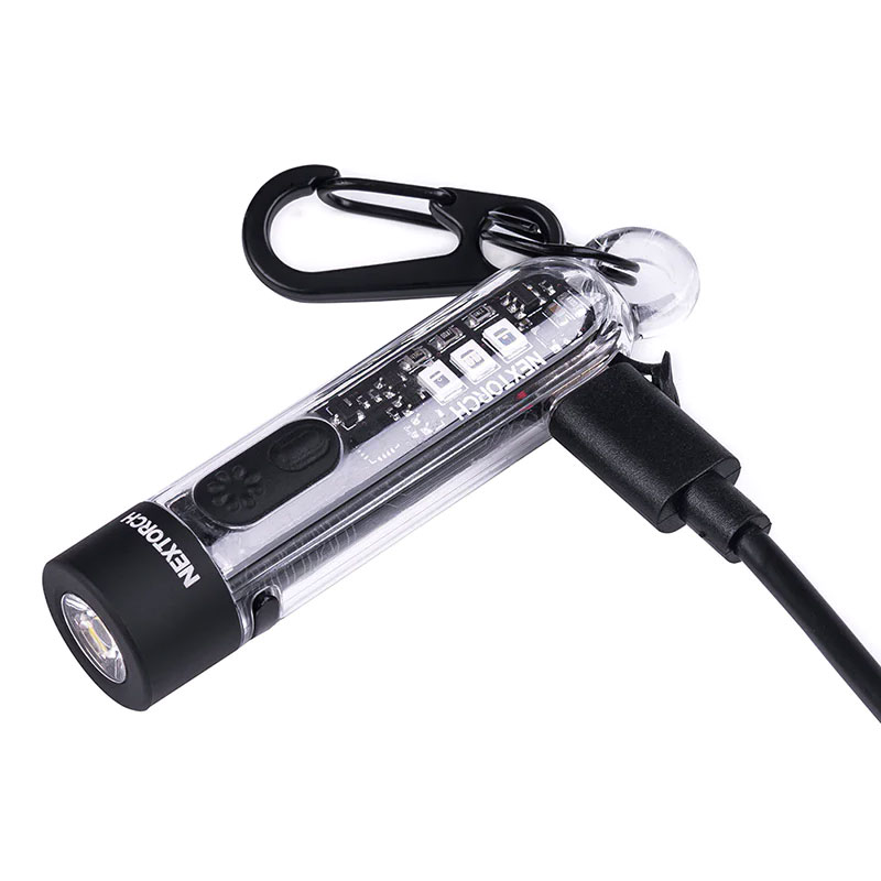 Nextorch K40 Nyckelringslampa 700lm Vit/Röd/Blå/UV Laddbar - 8