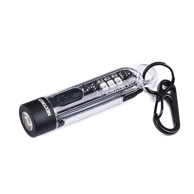 Nextorch K40 Nyckelringslampa 700lm Vit/Röd/Blå/UV Laddbar