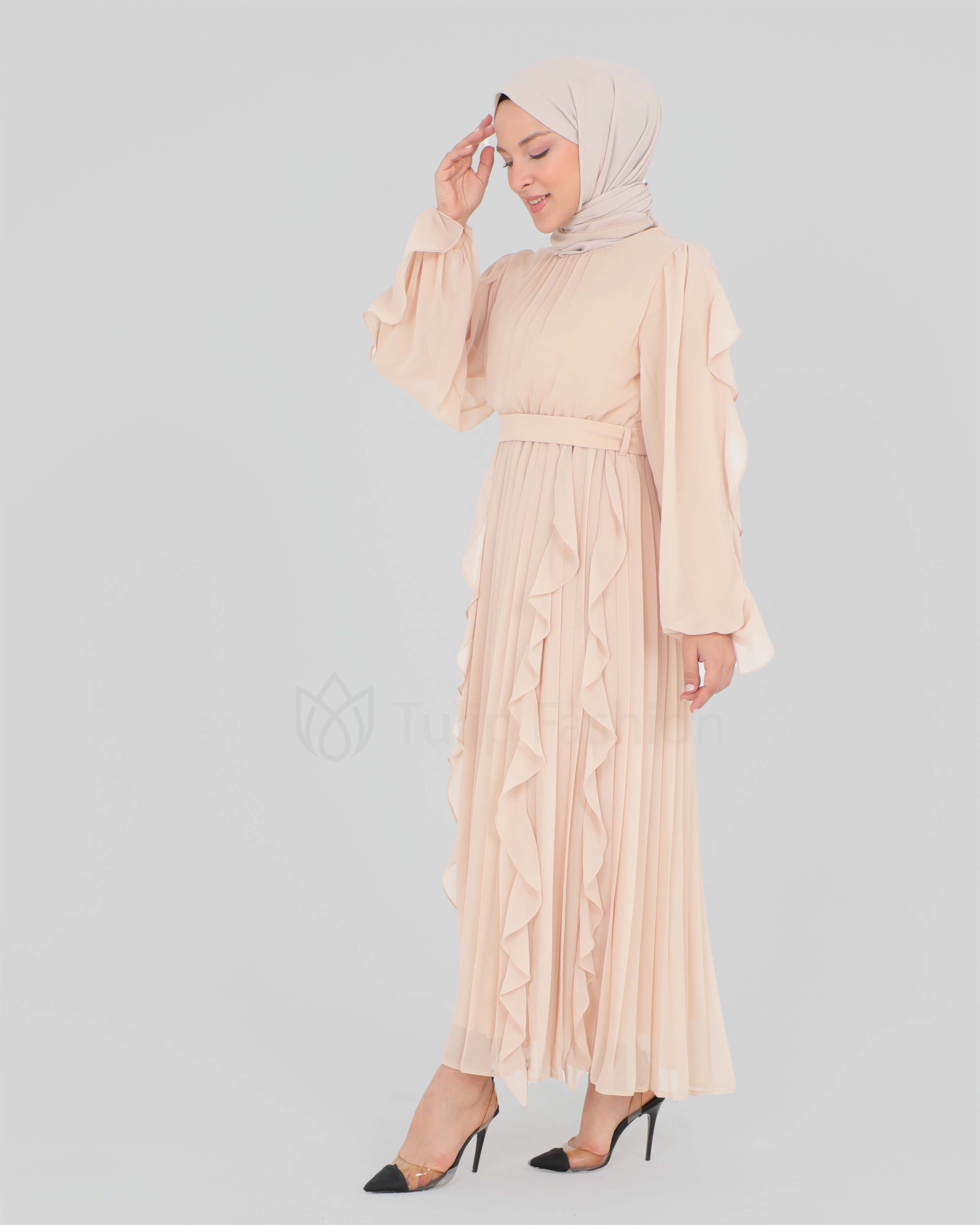 Maxi dress - Beige - 4