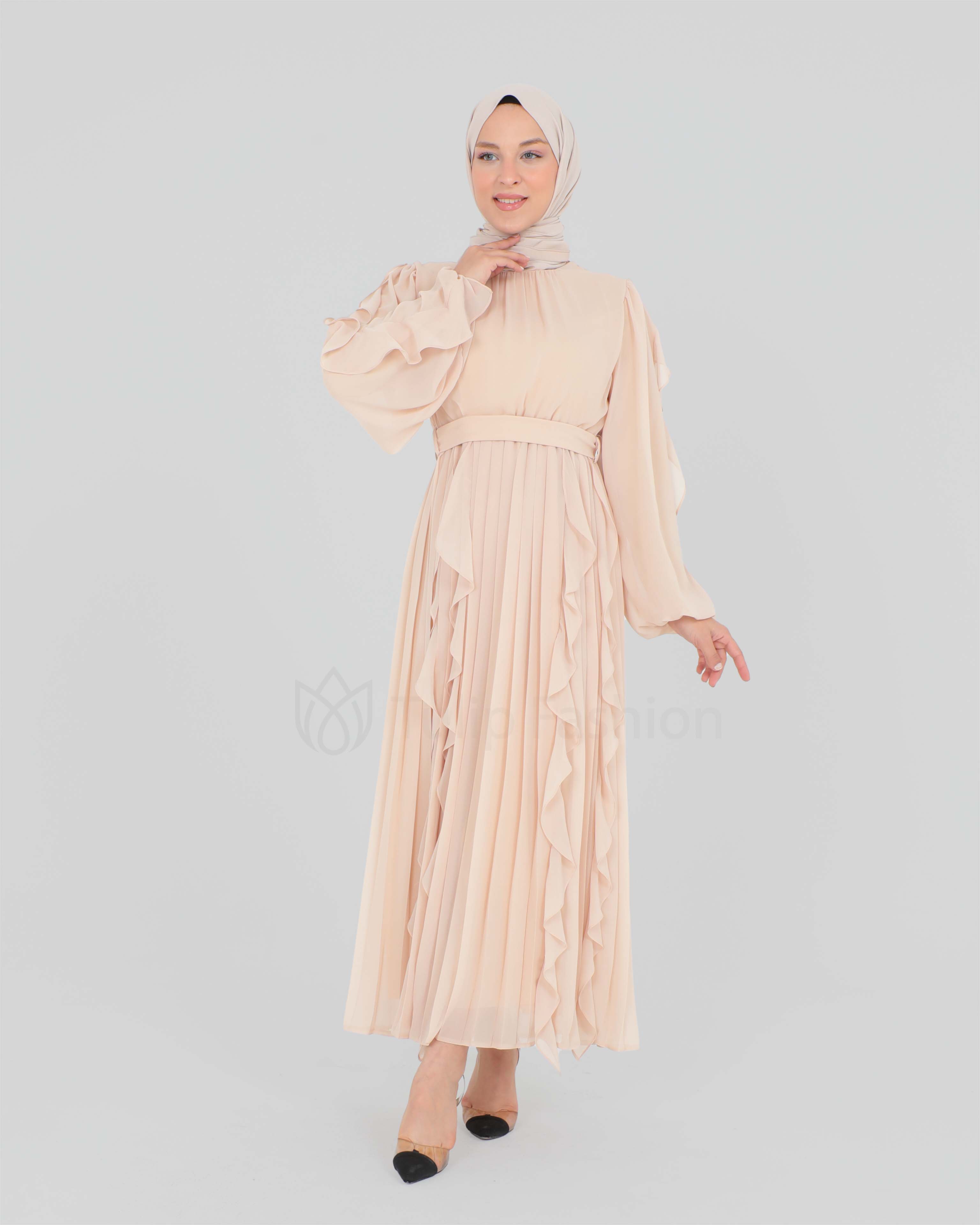 Maxi dress - Beige - 3