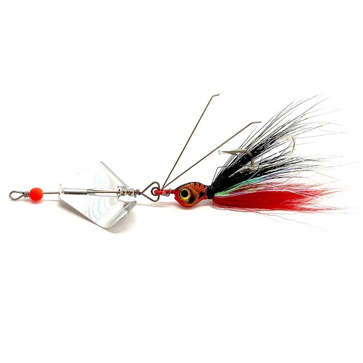 armada eyebuzzer is a surface bait for pike of 21g. The propeller spins on the surface and washes away grass. red perch