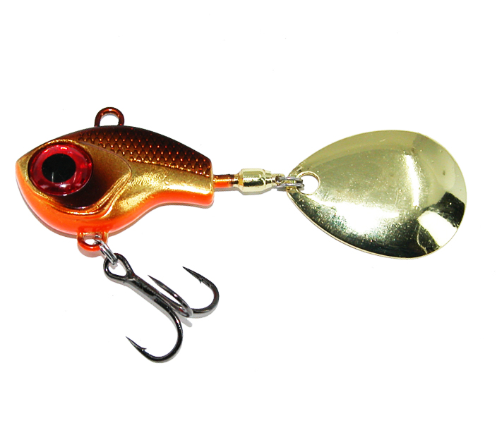 armada eyecatcher 12g är en spinnertail som kastar långt och fiskar bra på abborre, regnbåge och öring. gold brown