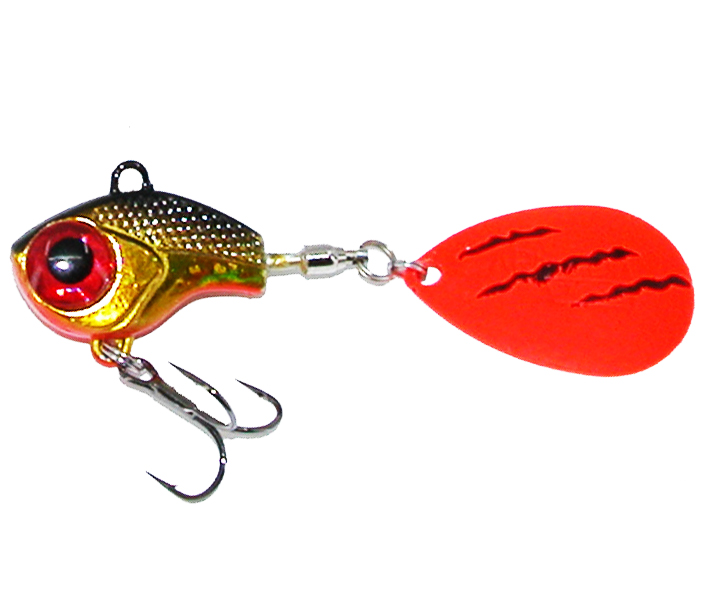 armada eyecatcher 12g är en spinnertail som kastar långt och fiskar bra på abborre, regnbåge och öring. Guld flash