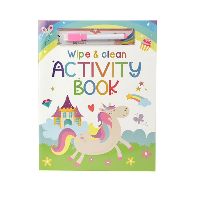 Reusable Activity Book Unicorn with pen
