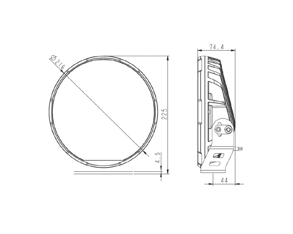 V-Sight RAGE 9" LED auxiliary light - 3